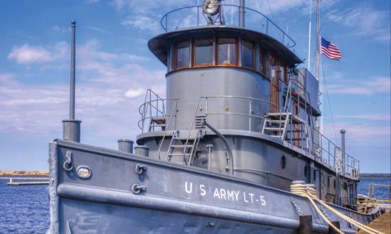 U.S. Army Large Tug Major Elisha K. Henson (LT-5) at the  H. Lee White Maritime Museum, Oswego, New York